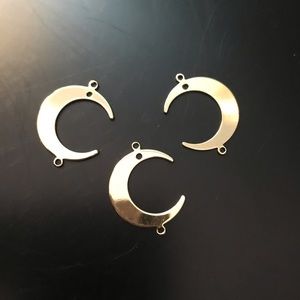 18k Gold Moon Charms